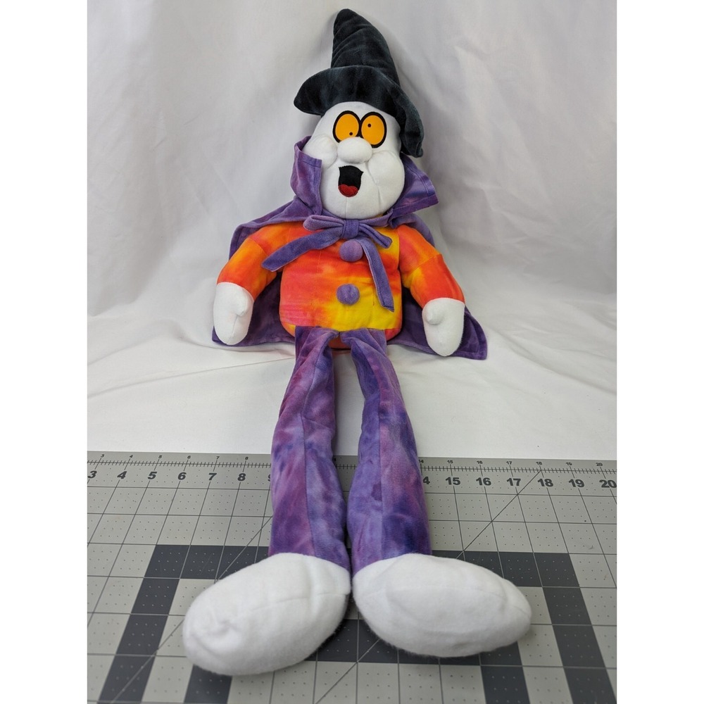 Stuffins White Ghost Witch Plush 24 Inch Purple Cape Stuffed Animal Toy
